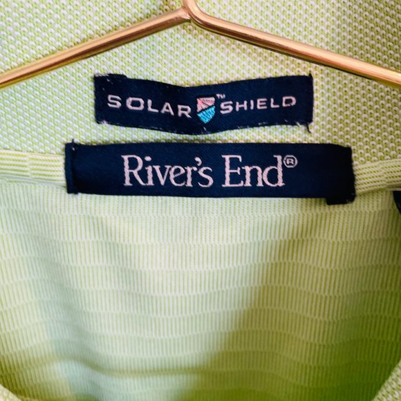 River's End Solar Shield Men's XL green Polo Shirt - Picture 4 of 5